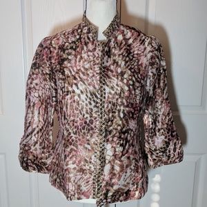 NWT Chico's open style Mandarin collar blazer XS/4